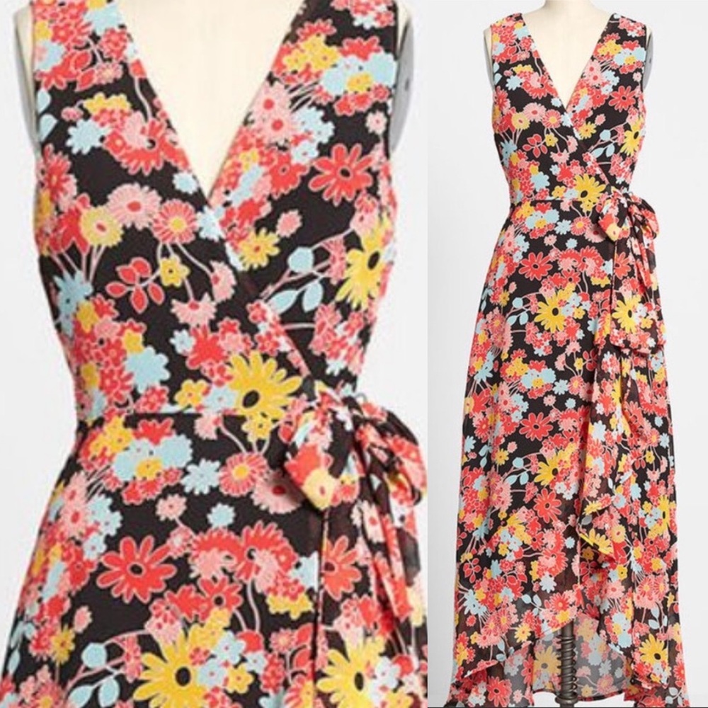 Modcloth Colorful Floral Maxi Dress
